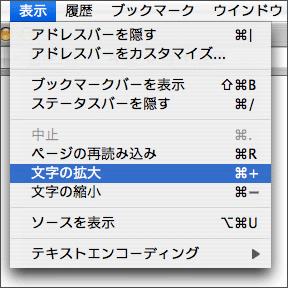 文字の拡大